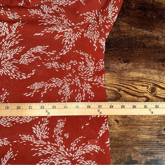 fun2fun Top Womens 2X Brown Floral Smock Shoulder Long Sleeve Blouse - Picture 8 of 10